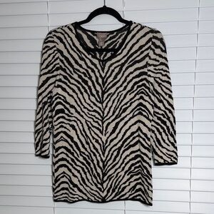 Chico's Zebra Pattern Knit Top